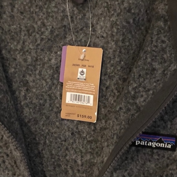 NWT Patagonia Woolyester Fleece Jacket Forge Grey - Picture 7 of 7